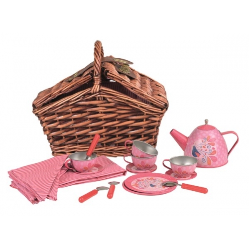 ladybug tea set basket