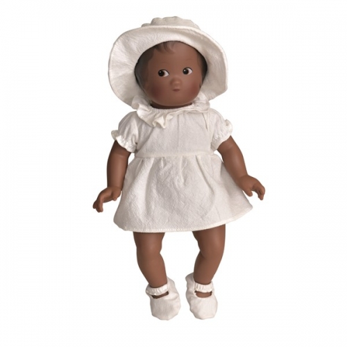 Poussette en bois avec tissu naturel pour poupées Egmont Toys - Fabriqué en  Europe