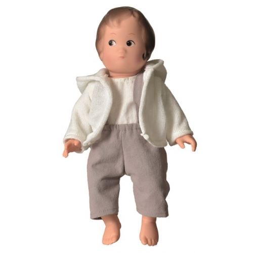 Landau en osier pour poupée avec couverture tricot - Egmont Toys