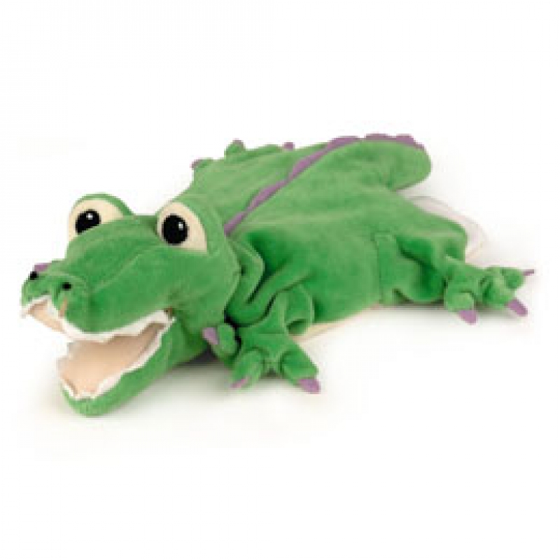 Marionnette à main pour enfant crocodile, bouche articulée, 25cm
