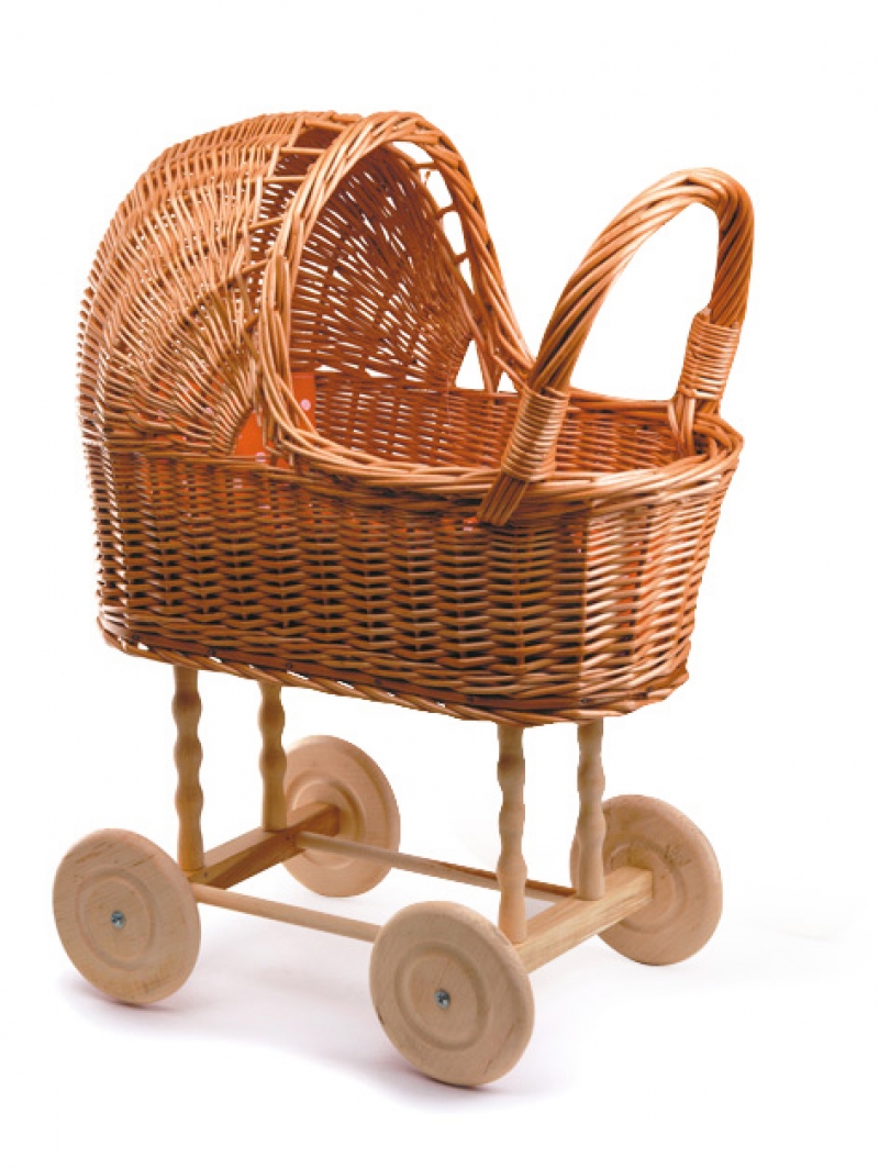 cane dolls pram