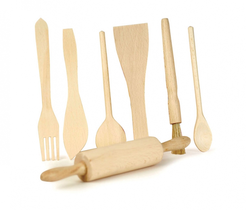 Classic Seven-Piece Wooden Kitchen Utensil Set