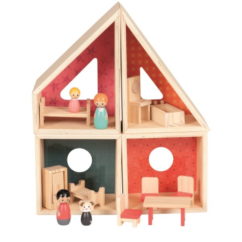 wooden toy dolls house